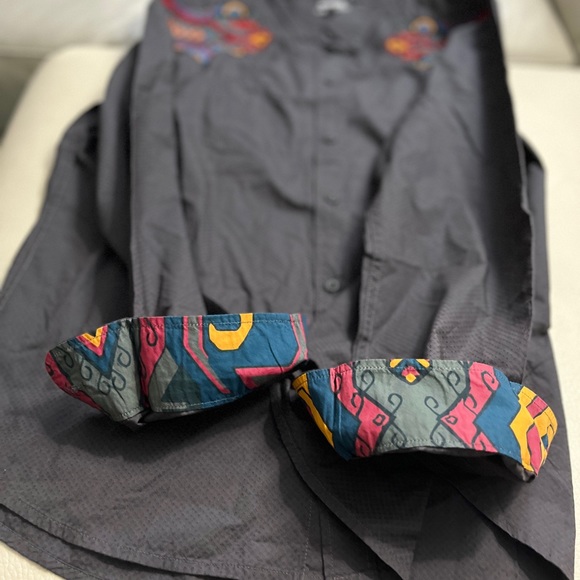 NWT - Desigual Men’s Embroidered Shoulder Long Sleeve Shirt - Size XL, XXL - Picture 5 of 11